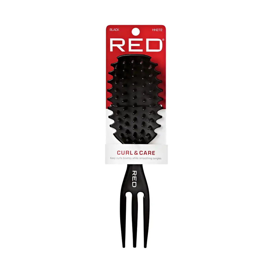 Red By Kiss Curl & Care 4-in-1 Detangle Brush Black