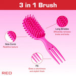 Red By Kiss Curl & Care 4-in-1 Detangle Brush Pink