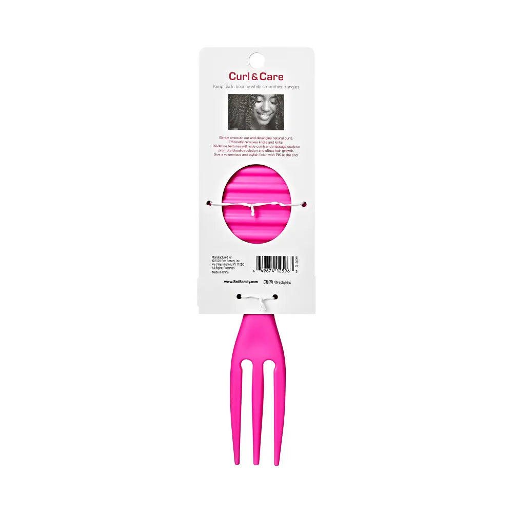 Red By Kiss Curl & Care 4-in-1 Detangle Brush Pink