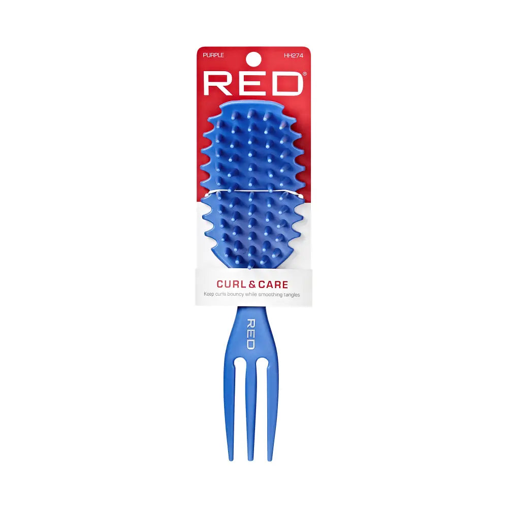 Red By Kiss Curl & Care 4-in-1 Detangle Brush Blue