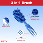 Red By Kiss Curl & Care 4-in-1 Detangle Brush Blue