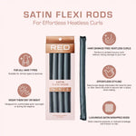 Red By Kiss Heatless Curling Silky Satin Flexi Rods GRAY