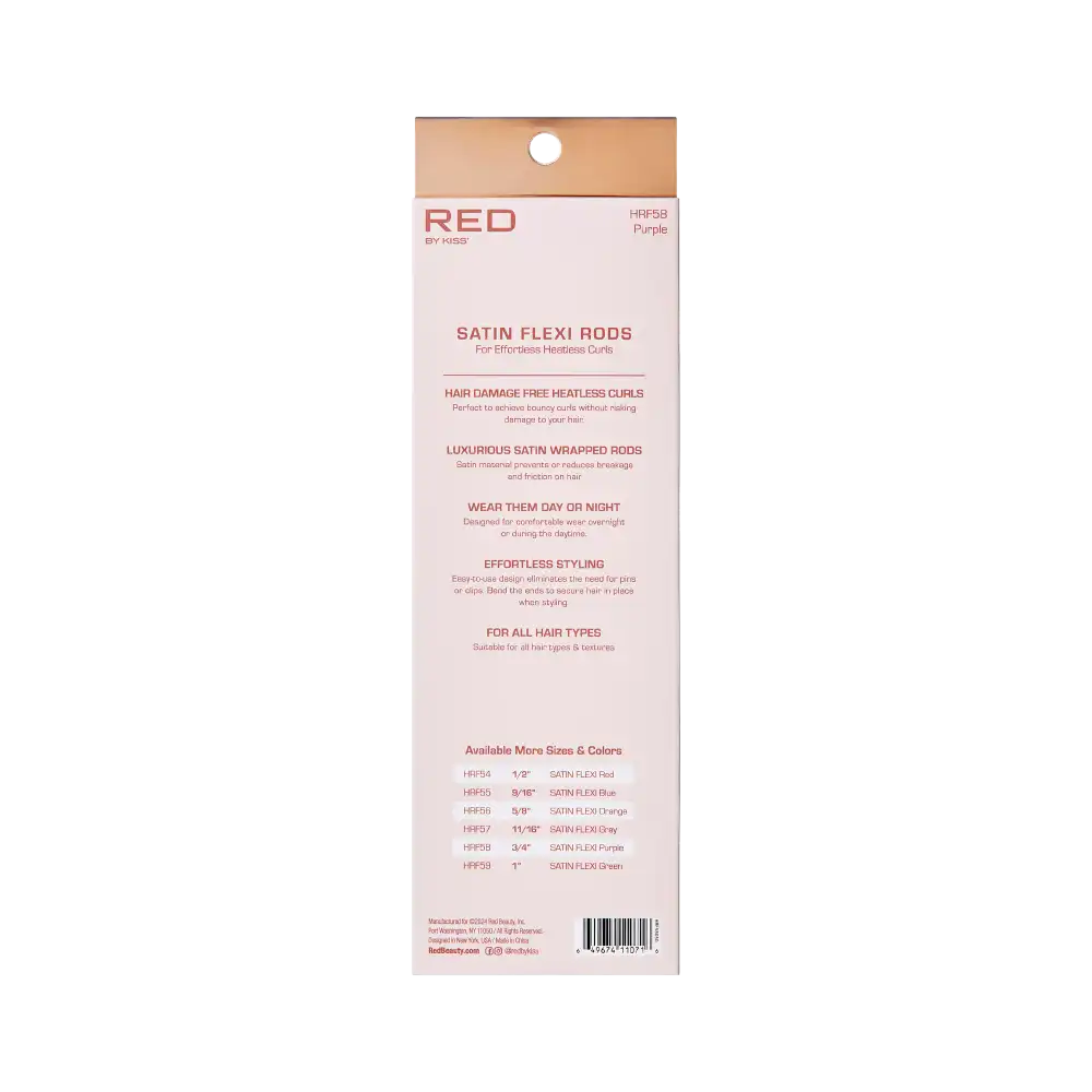 Red By Kiss Heatless Curling Silky Satin Flexi Rods