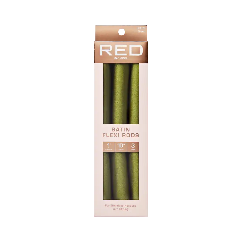 Red By Kiss Heatless Curling Silky Satin Flexi Rods Green