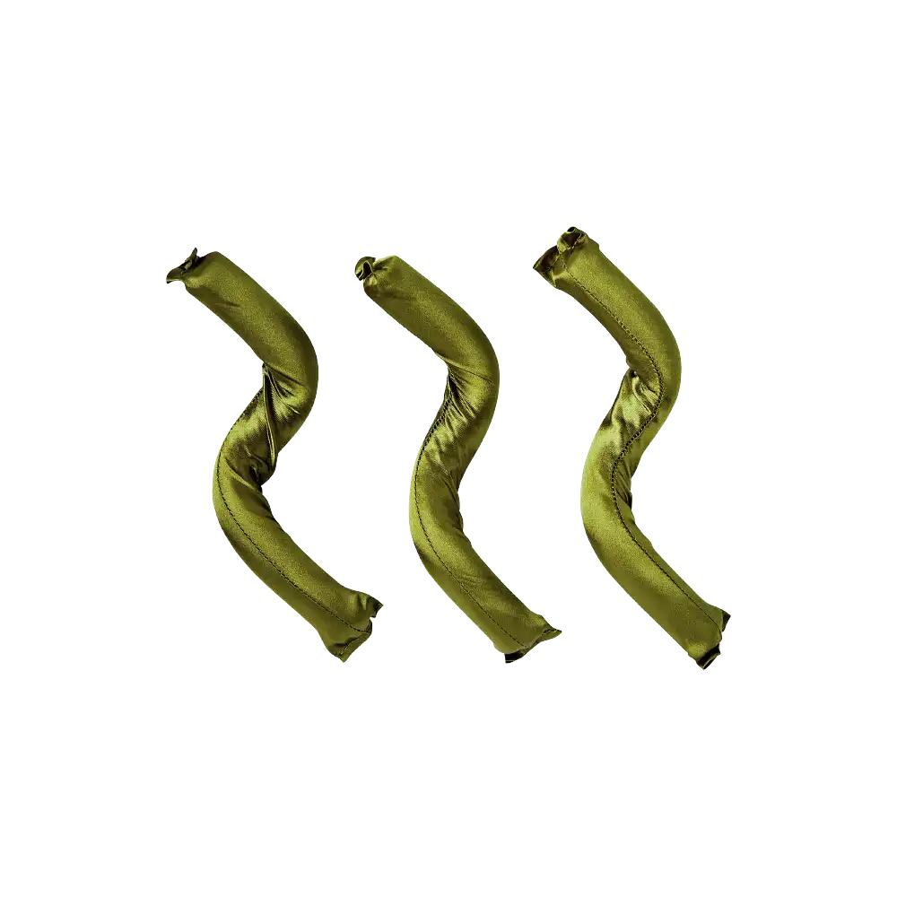 Red By Kiss Heatless Curling Silky Satin Flexi Rods Green