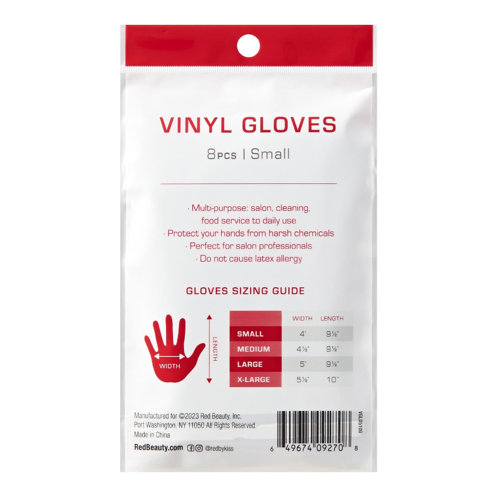 Red By Kiss Vinyl Gloves (8pcs)