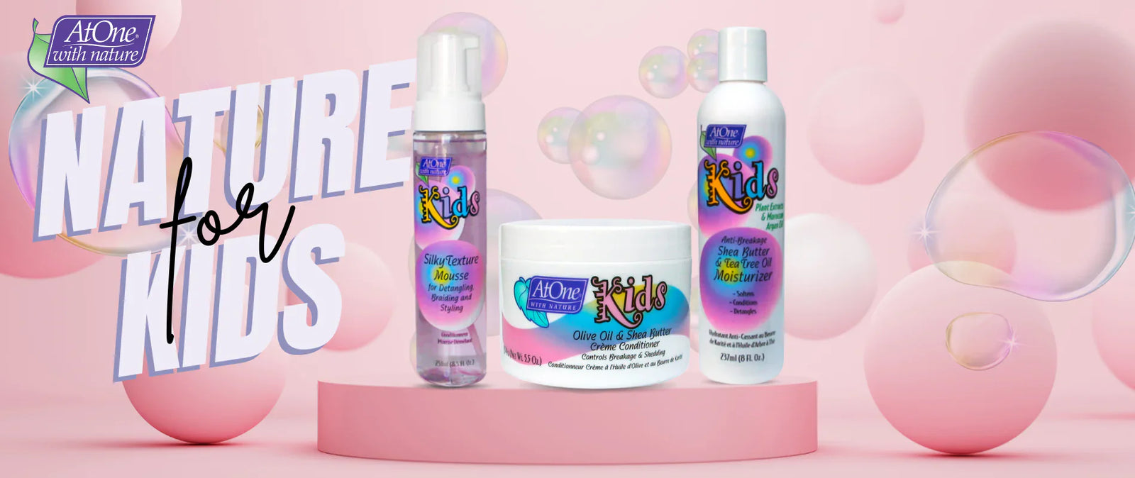 AtOne With Nature Kids Leave-In Conditioner 237ml/8oz