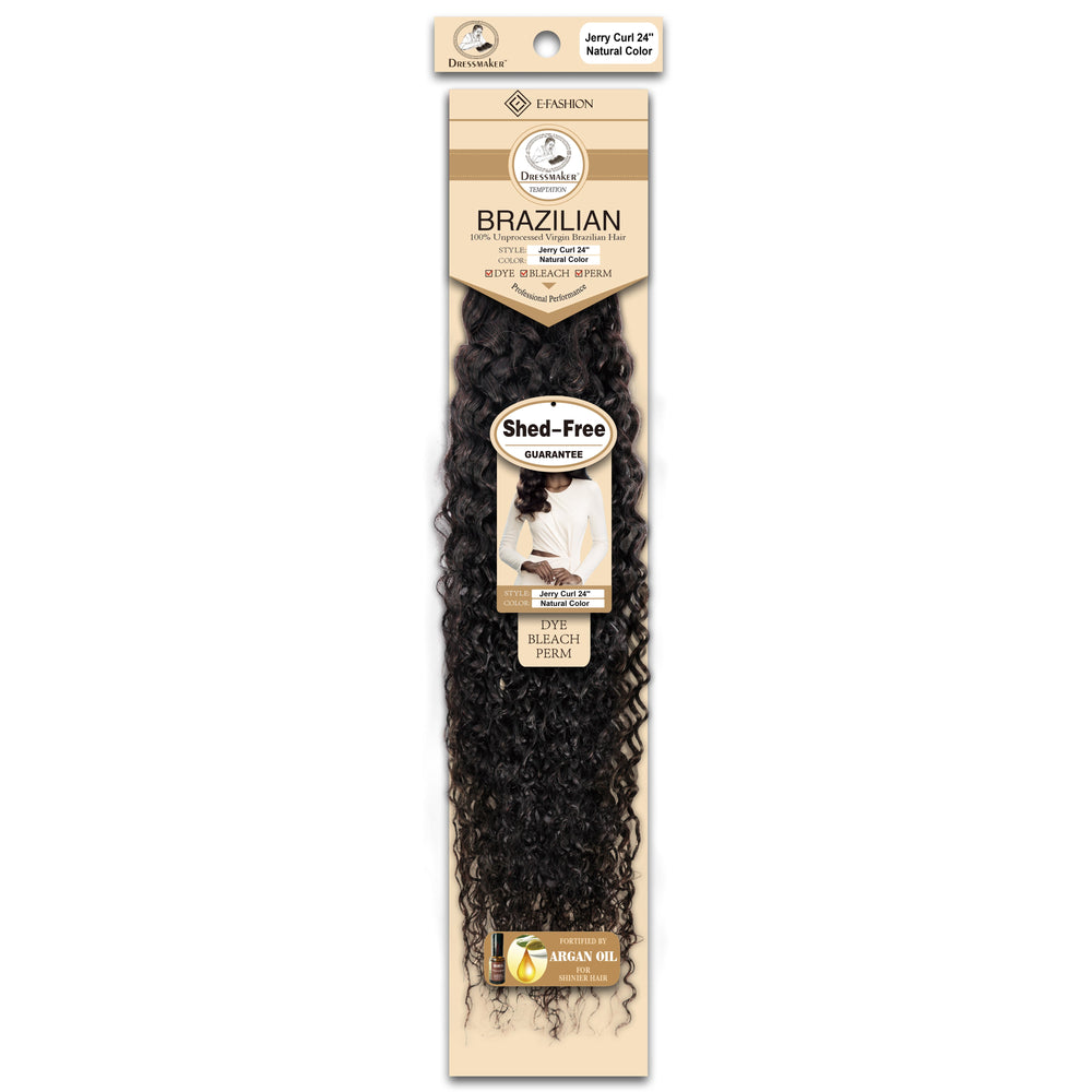 Dressmaker 100% Unprocessed Virgin Brazilian Jerry Curl Weave