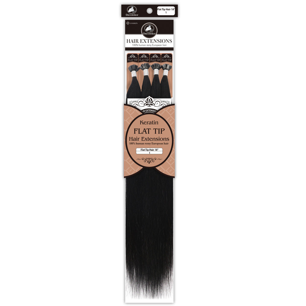 Dressmaker 100% Human Remy European Keratin Flat Tip Straight Hair Extensions