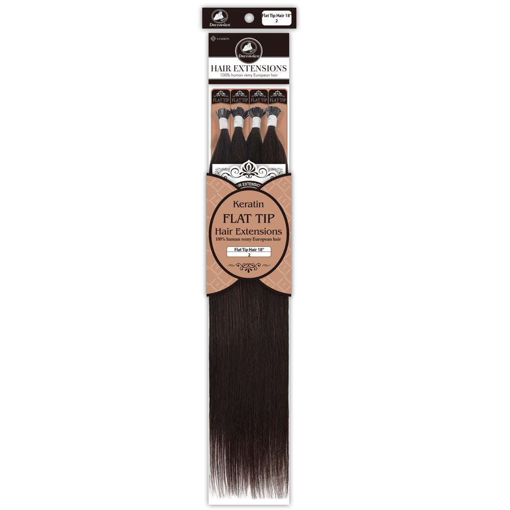Dressmaker 100% Human Remy European Keratin Flat Tip Straight Hair Extensions