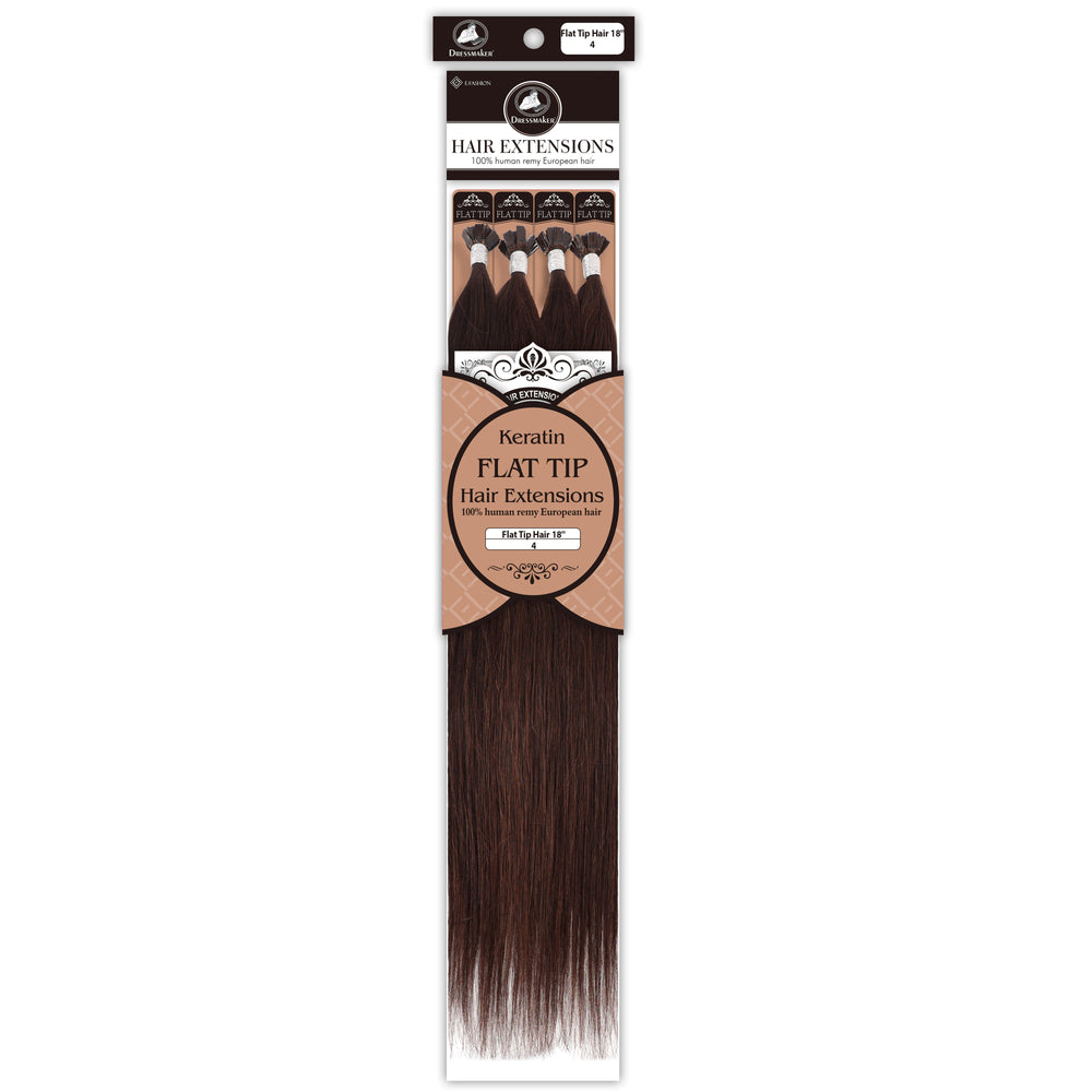 Dressmaker 100% Human Remy European Keratin Flat Tip Straight Hair Extensions