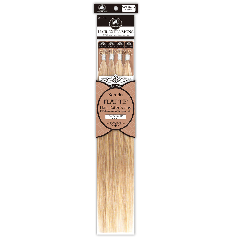 Dressmaker 100% Human Remy European Keratin Flat Tip Straight Hair Extensions