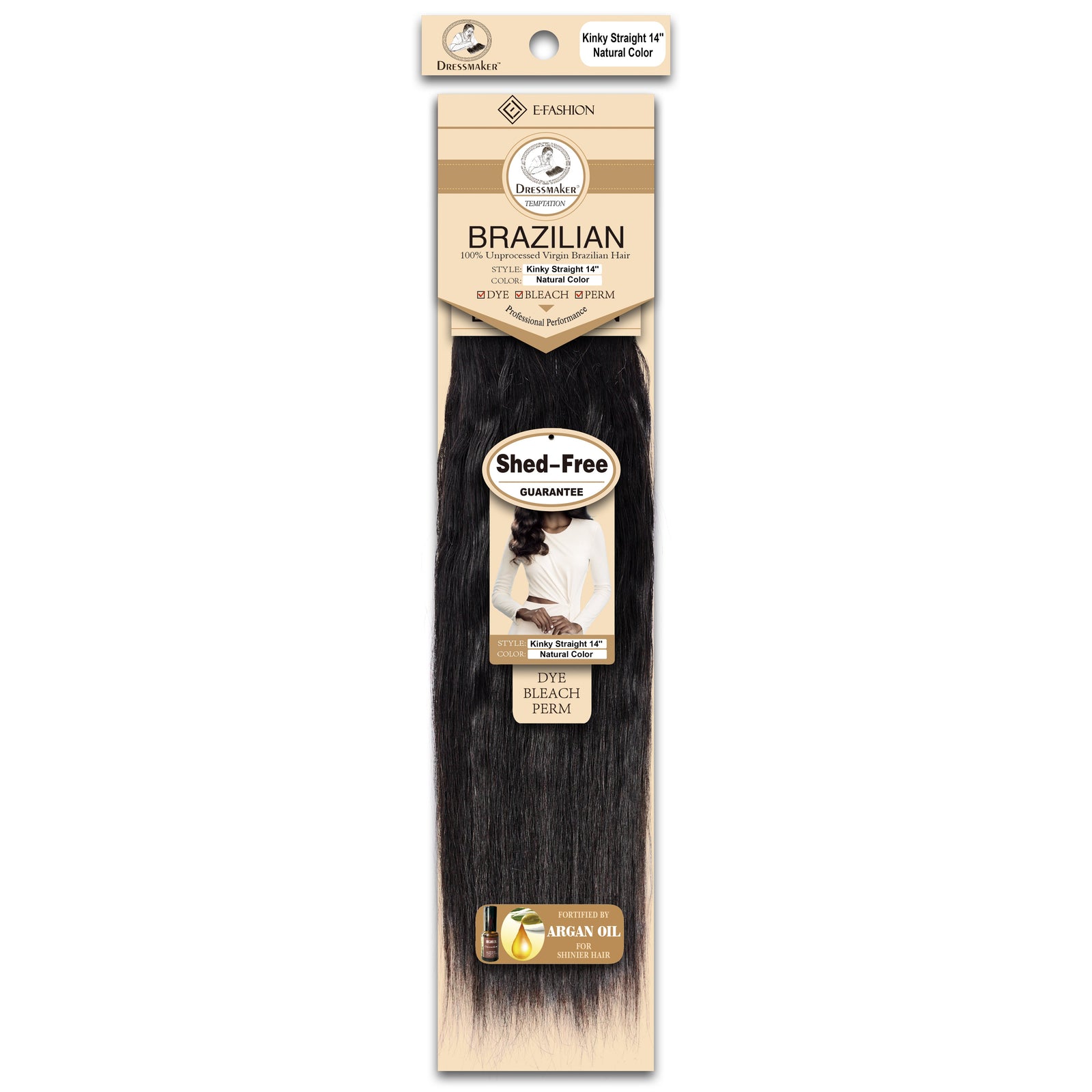 Dressmaker 100% Unprocessed Virgin Brazilian Kinky Straight Weave