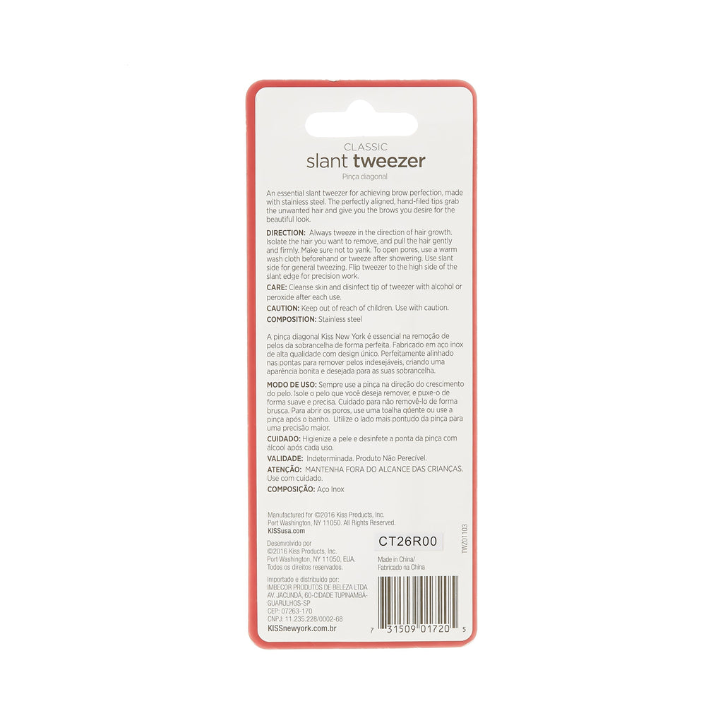 KISS NEW YORK Premium Precision Slant Tip Tweezer