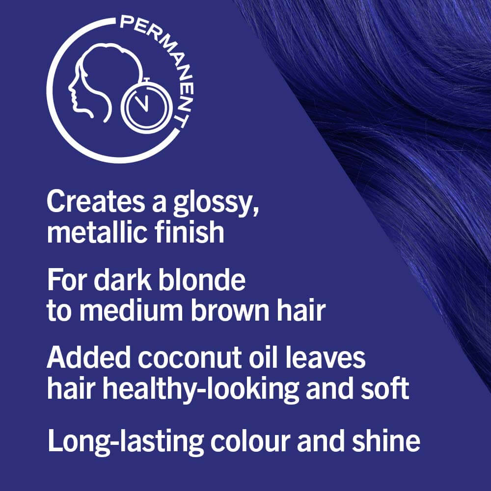 Schwarzkopf Live Urban Metallics Permanent Hair Colour Dye U67 Blue Mercury