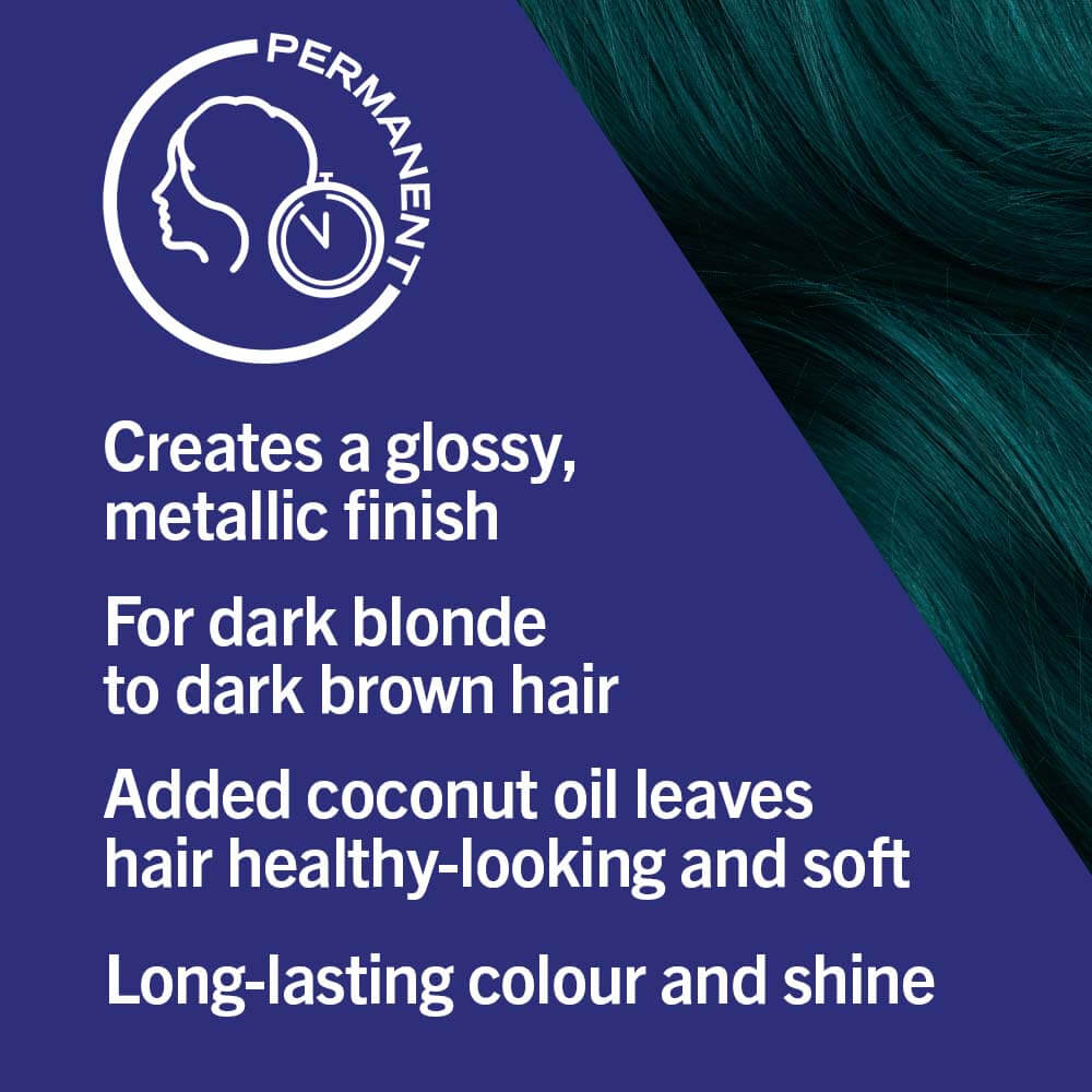Schwarzkopf Live Urban Metallics Permanent Hair Colour Dye U75 Midnight Jade