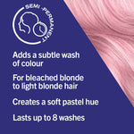 Schwarzkopf Live Pretty Pastels Semi Permanent Hair Colour Dye P123 Rose Gold