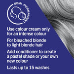 Schwarzkopf Live Ultra Brights Semi-Permanent Hair Colour Dye 098 Steel Silver
