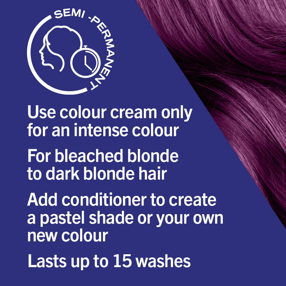 Schwarzkopf Live Ultra Brights Semi-Permanent Hair Colour Dye 094 Purple Punk