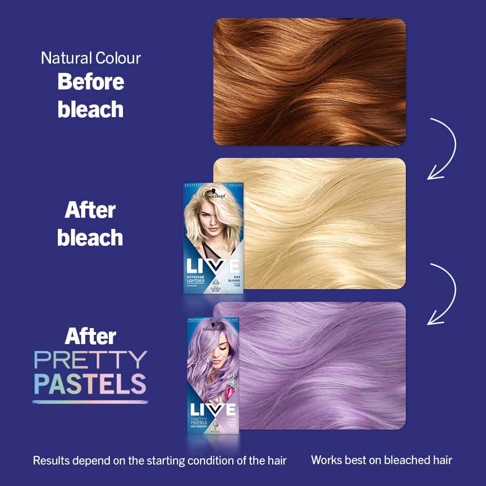 Schwarzkopf Live Pretty Pastels Semi Permanent Hair Colour Dye P120 Lilac Crush