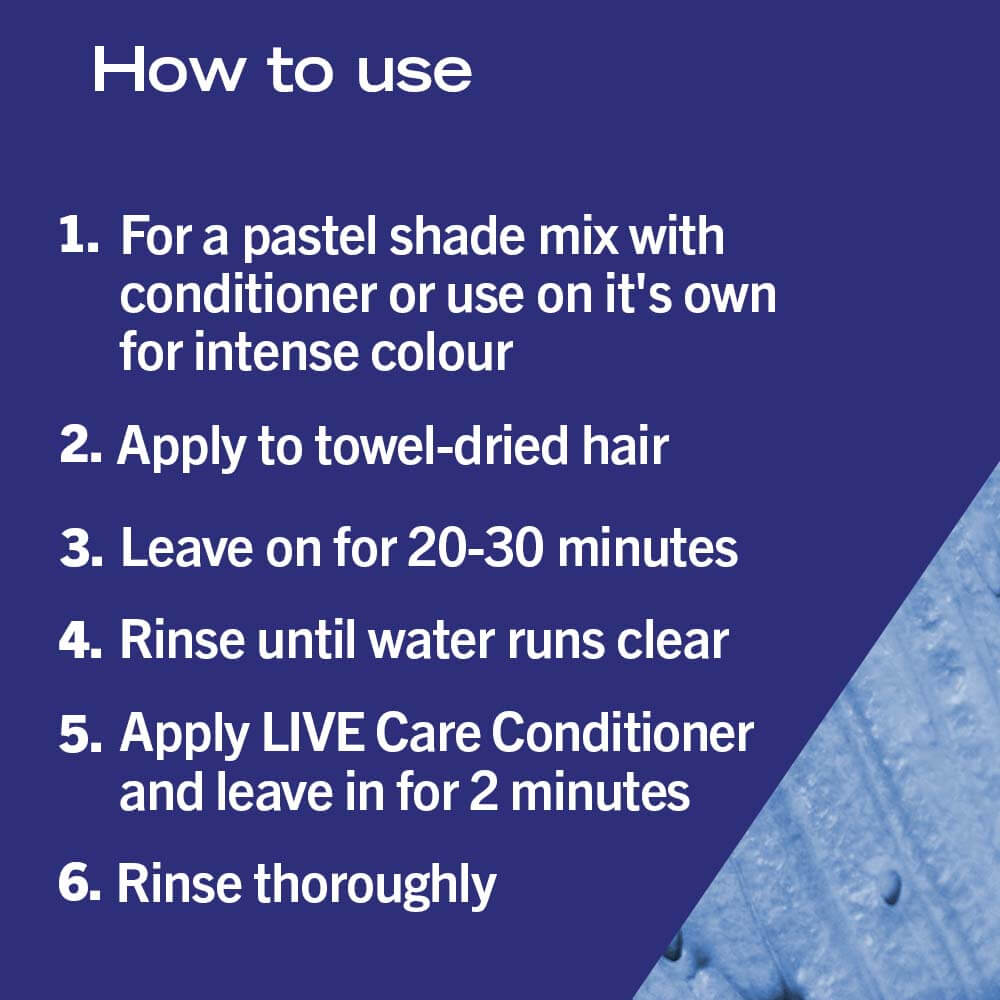 Schwarzkopf Live Ultra Brights Semi-Permanent Hair Colour Dye 095 Electric Blue