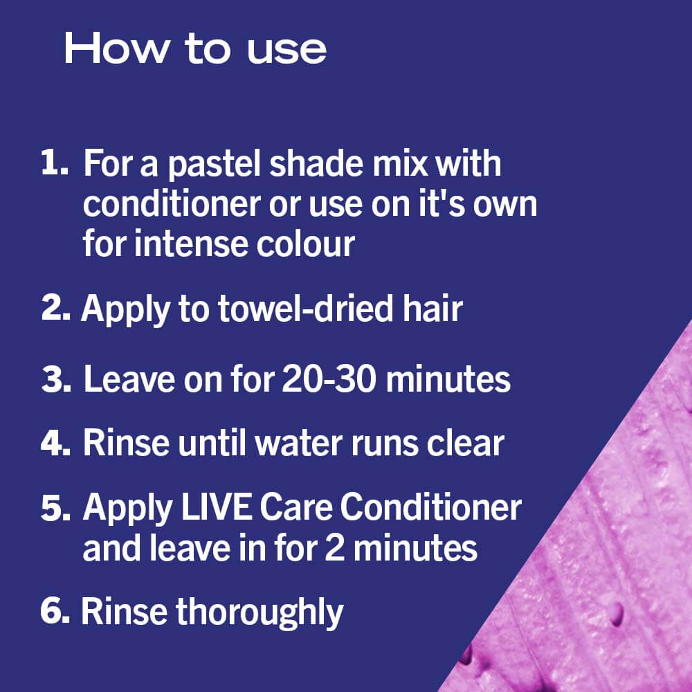 Schwarzkopf Live Ultra Brights Semi-Permanent Hair Colour Dye 094 Purple Punk