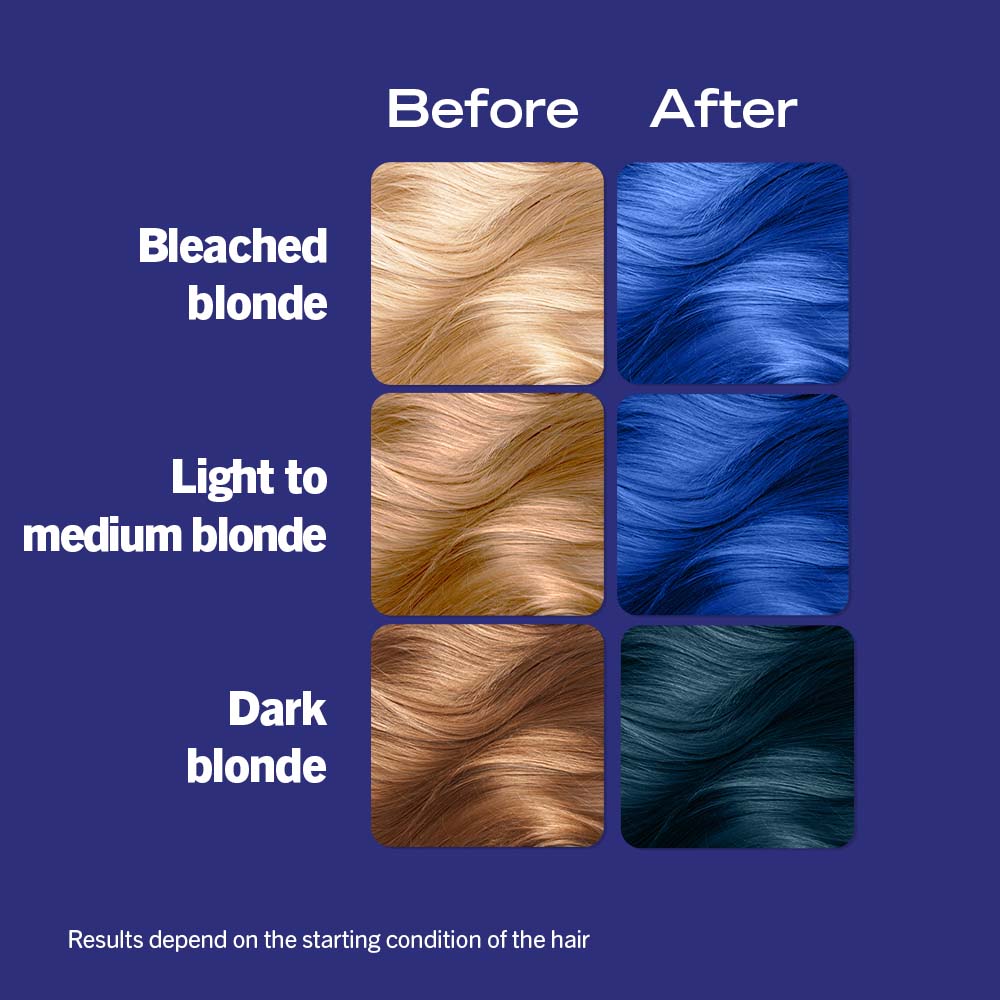 Schwarzkopf Live Ultra Brights Semi-Permanent Hair Colour Dye 095 Electric Blue