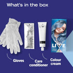 Schwarzkopf Live Pretty Pastels Semi Permanent Hair Colour Dye P121 Denim Steel