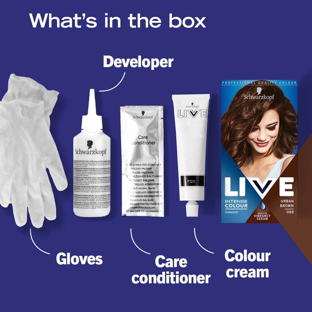 Schwarzkopf Live Intense Colour Permanent Hair Colour Dye 088 Urban Brown