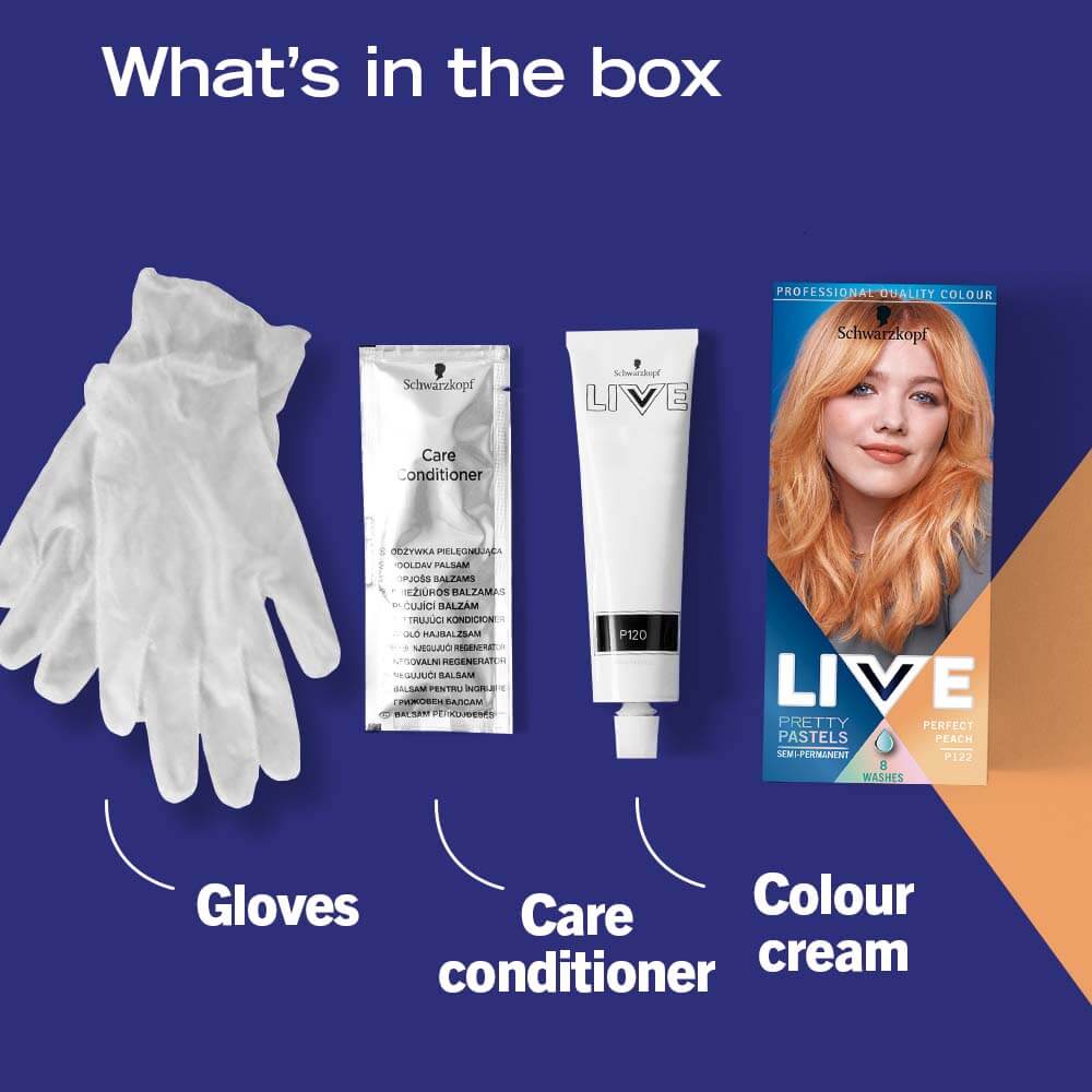 Schwarzkopf Live Ulta Brights Semi Permanent Hair Colour Dye P122 Perfect Peach