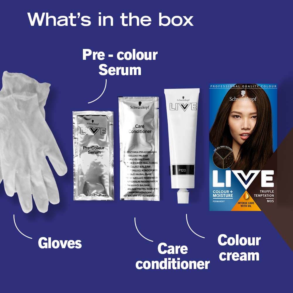 Schwarzkopf Live Colour + Moisture Permanent Hair Colour Dye M05 Truffle Temptation