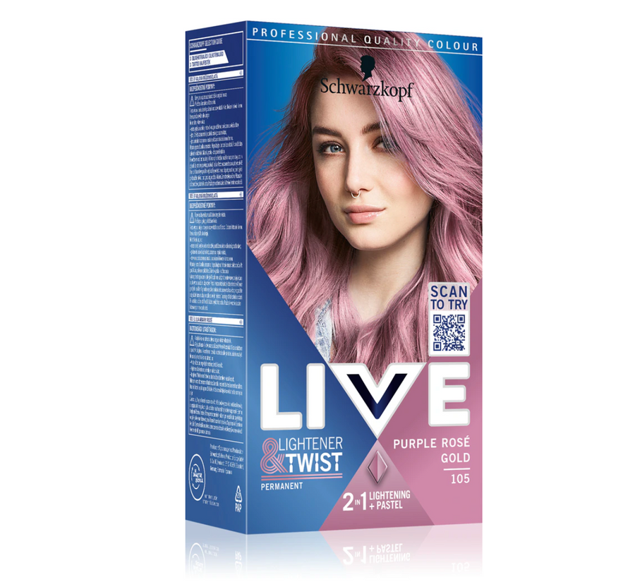 Schwarzkopf Live Lightener & Twist Permanent Colour 105 Mauve Kiss