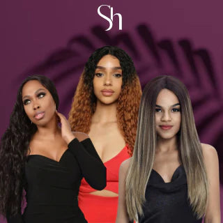 LACE FRONT WIGS HUMAN HAIR BLEND WIGS