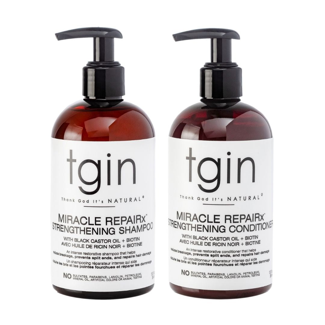 Tgin Thank God it's Natural  Miracle RepaiRx Strengthening Shampoo and Conditioner Duo (13oz each)