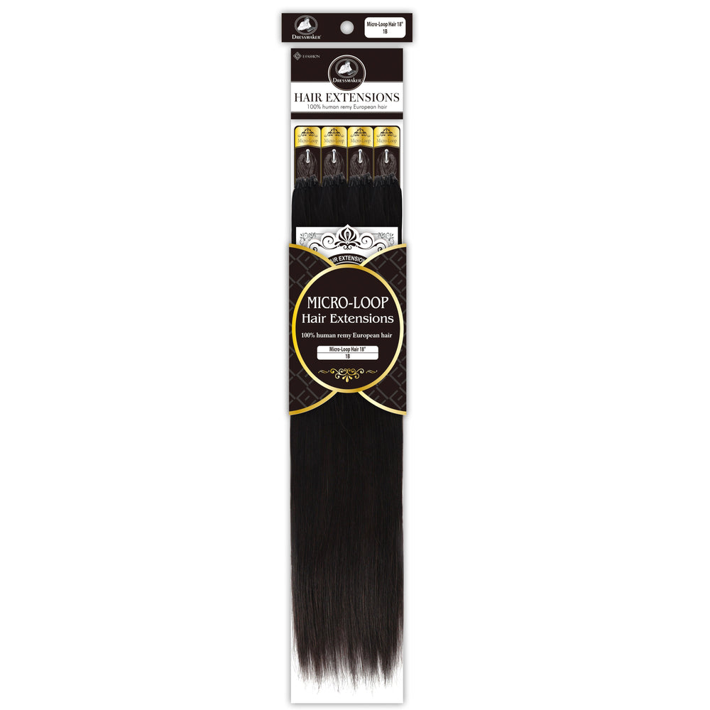 Dressmaker 100% Human Remy European Micro-Loop Straight Hair Extensions (100pcs)