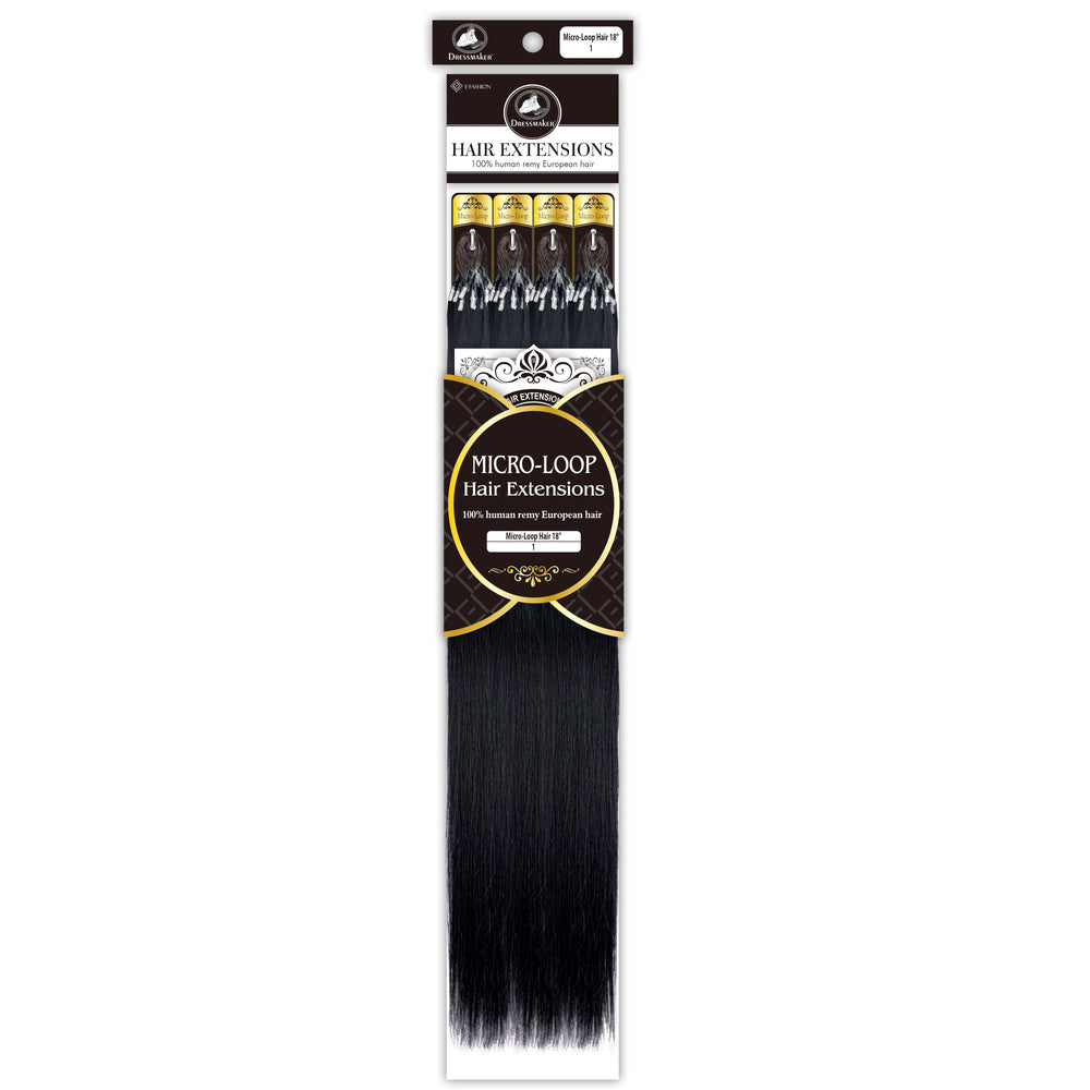 Dressmaker 100% Human Remy European Micro-Loop Straight Hair Extensions (100pcs)