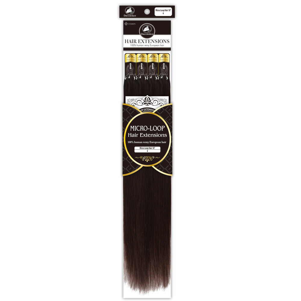 Dressmaker 100% Human Remy European Micro-Loop Straight Hair Extensions (100pcs)