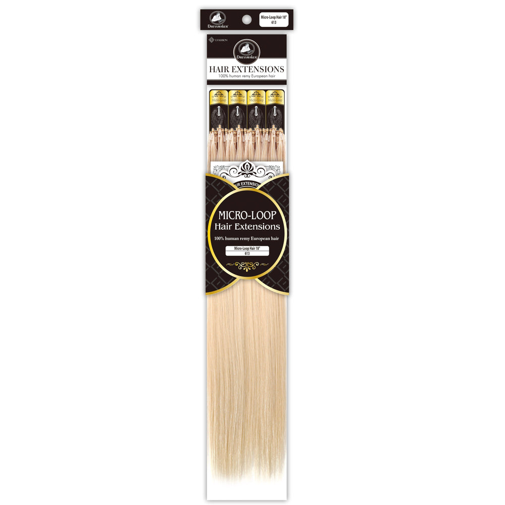 Dressmaker 100% Human Remy European Micro-Loop Straight Hair Extensions (100pcs)