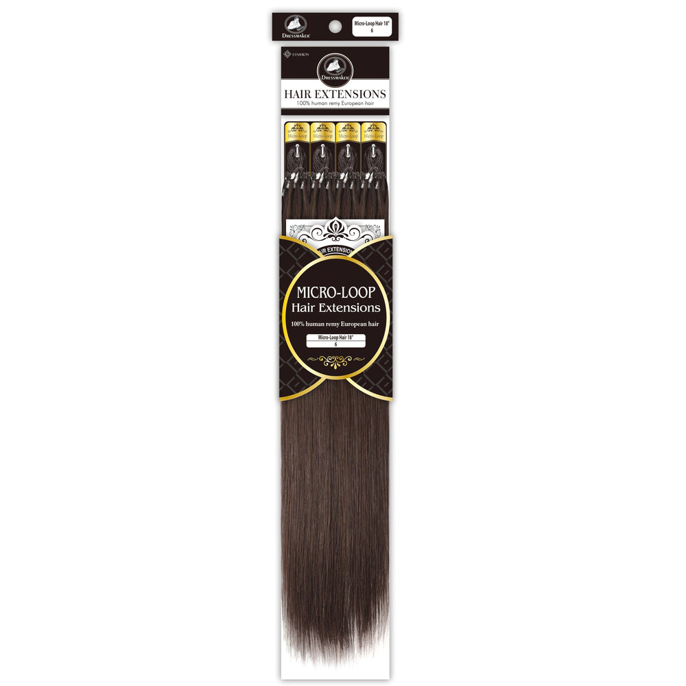 Dressmaker 100% Human Remy European Micro-Loop Straight Hair Extensions (100pcs)