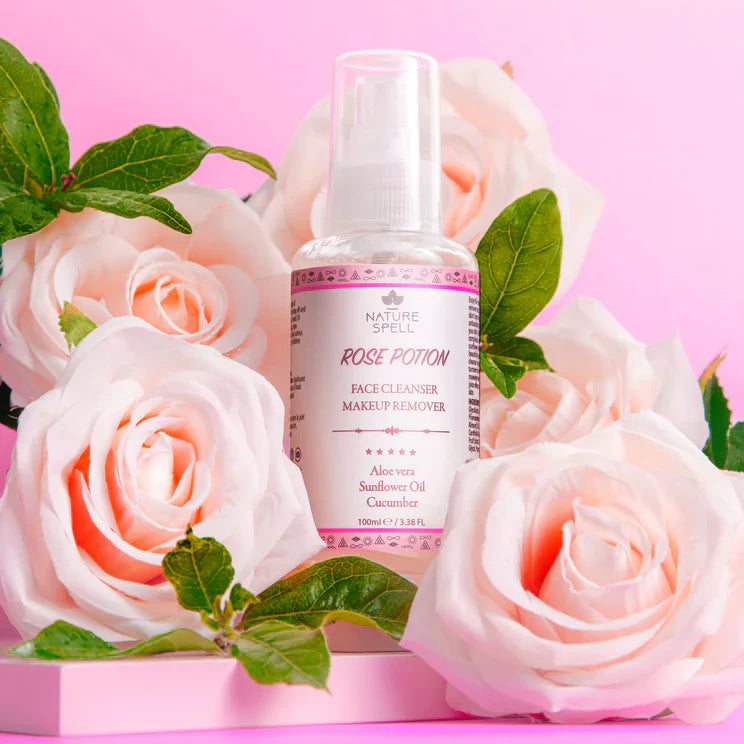 NATURE SPELL SKINCARE ROSE POTION FACE CLEANSER MAKEUP REMOVER 100ml