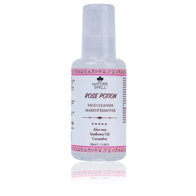 NATURE SPELL SKINCARE ROSE POTION FACE CLEANSER MAKEUP REMOVER 100ml