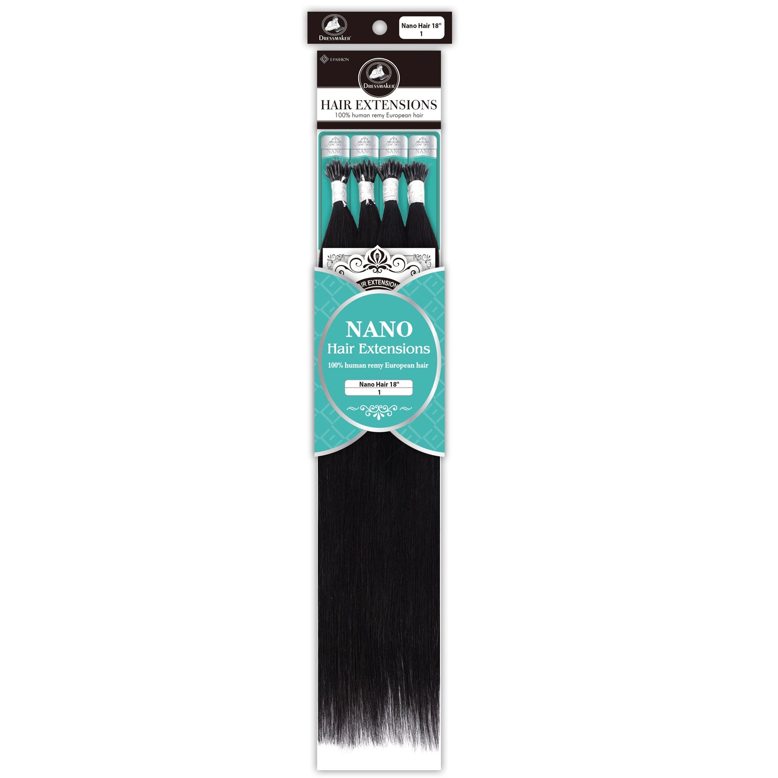 Dressmaker 100% Human Remy European Nano Straight Hair Extensions (100pcs)