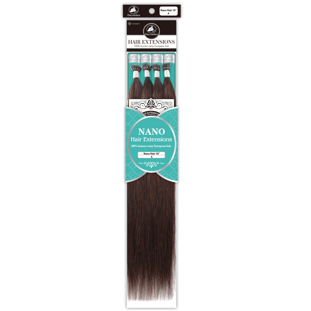 Dressmaker 100% Human Remy European Nano Straight Hair Extensions (100pcs)