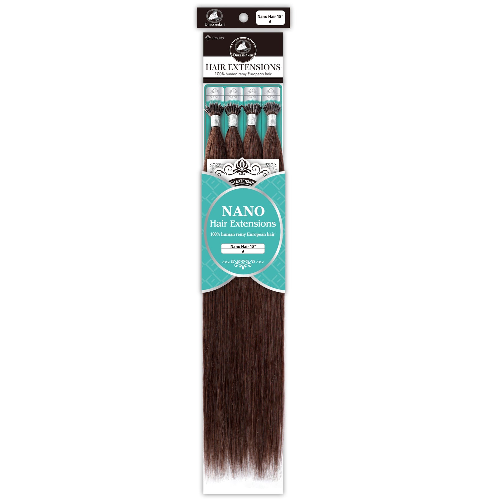 Dressmaker 100% Human Remy European Nano Straight Hair Extensions (100pcs)