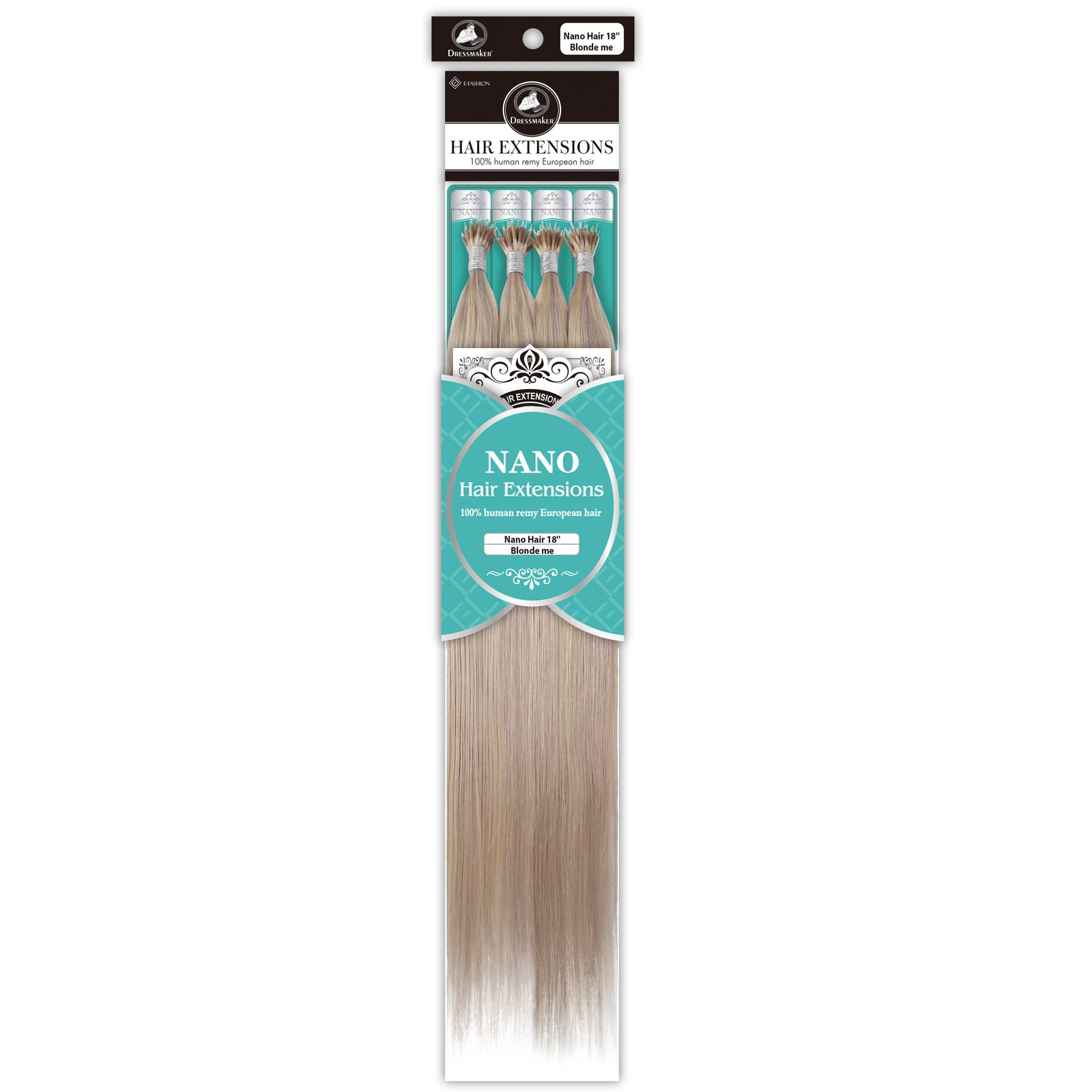 Dressmaker 100% Human Remy European Nano Straight Hair Extensions (100pcs)
