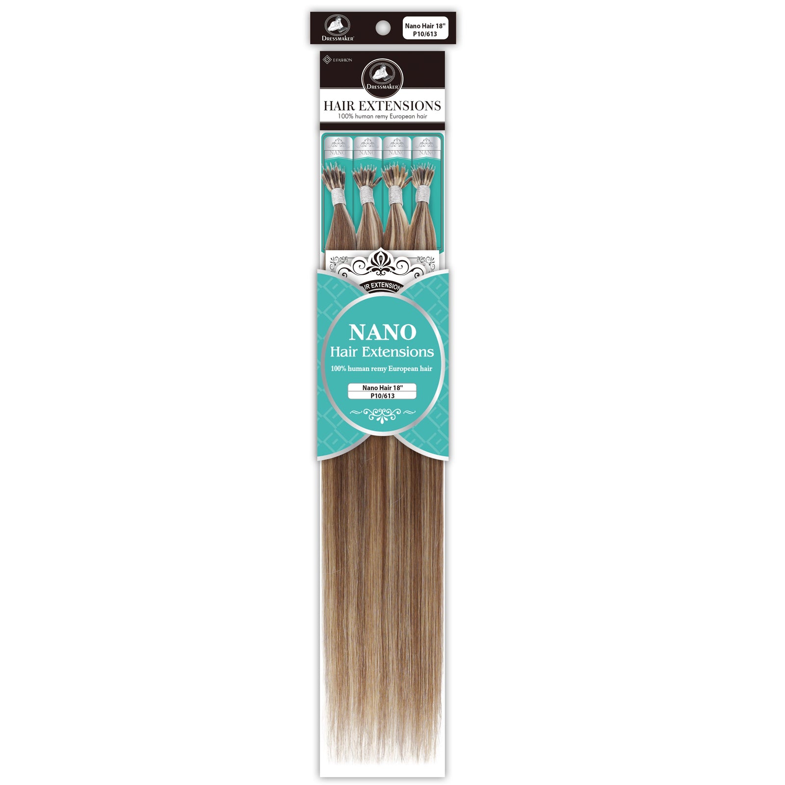 Dressmaker 100% Human Remy European Nano Straight Hair Extensions (100pcs)