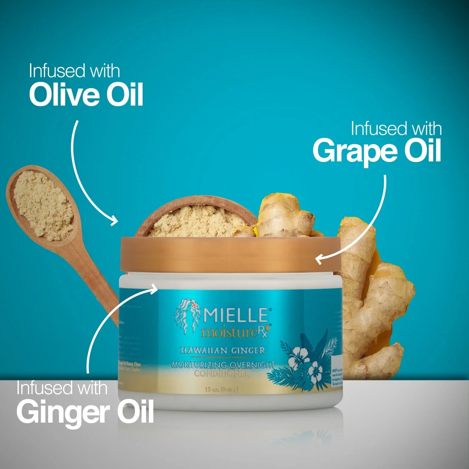 Mielle Moisture RX Hawaiian Ginger Overnight Conditioner 12oz