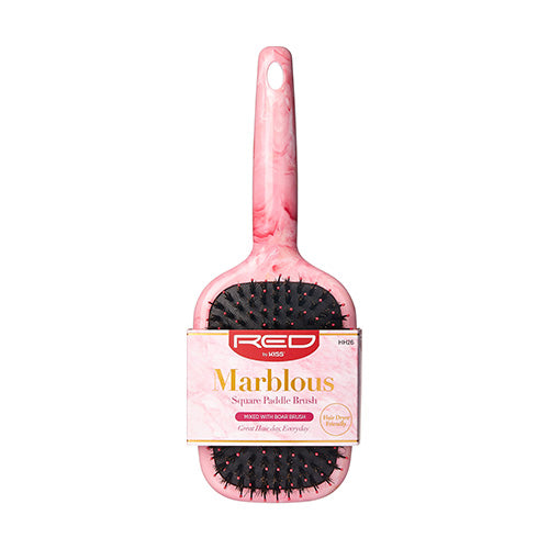Red By Kiss Marblous Boar Square Paddle Brush  For Great Hair Day, Everyday