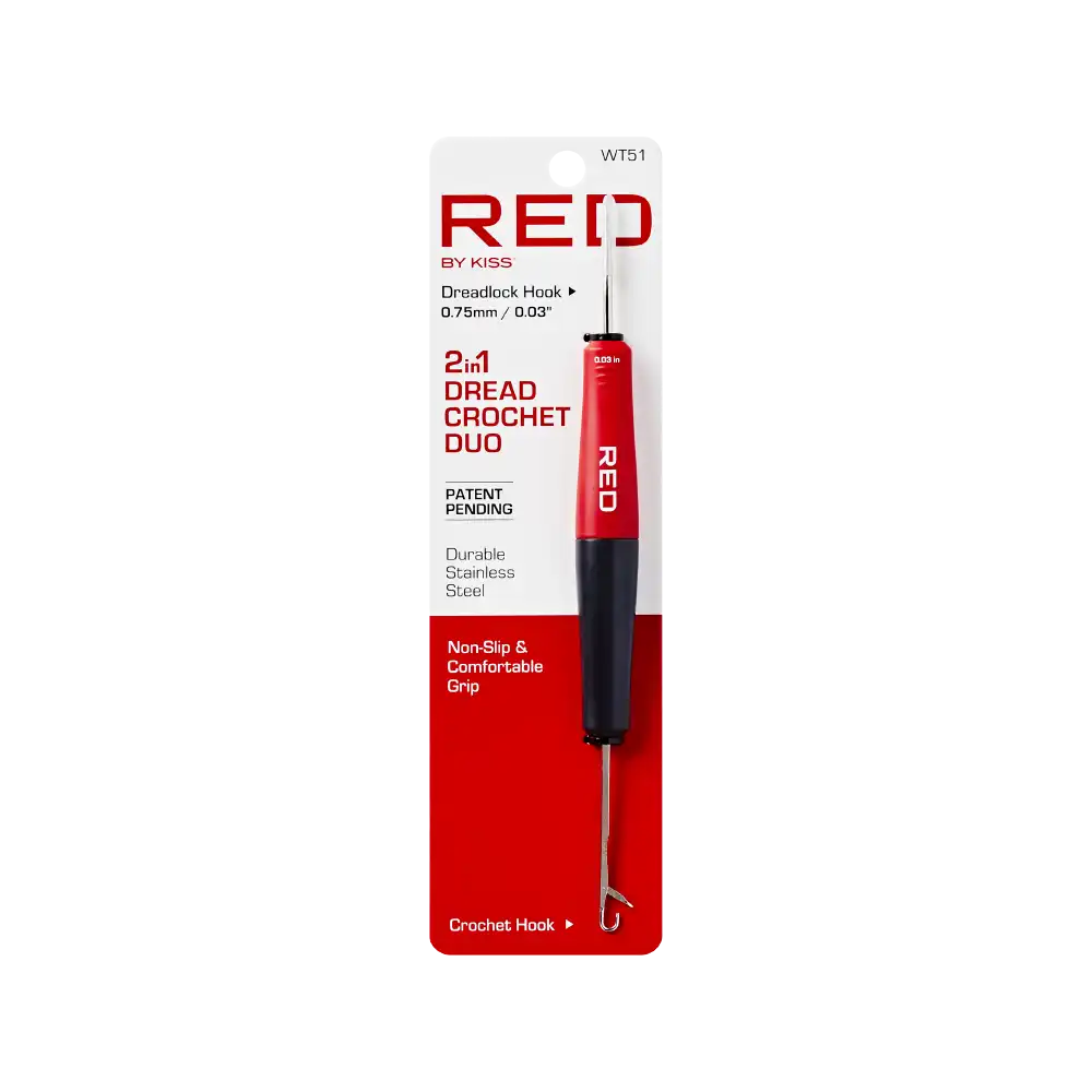 Red By Kiss 2-in-1 Locking Needle & Crochet Hook Duo for Dreadlocks