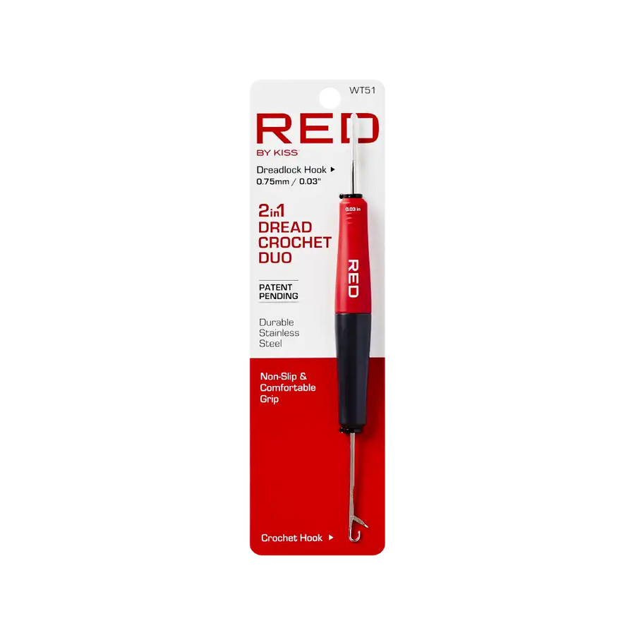 Red By Kiss 2-in-1 Locking Needle & Crochet Hook Duo for Dreadlocks